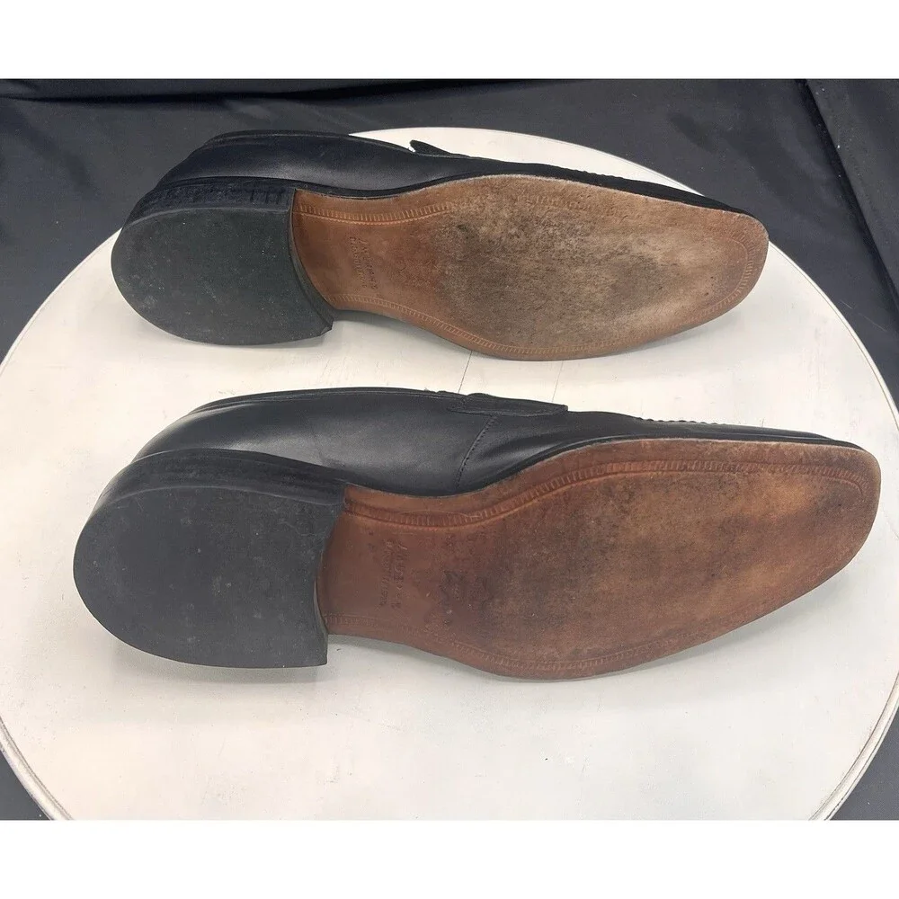 J. Murphy by Johnston & Murphy Men’s 12W Black Full Grain Leather Tassel Loafers